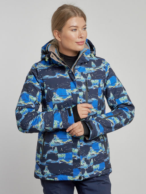 Горнолыжная куртка женская зимняя темно-синего цвета 3320TS - Mtforce фото 3