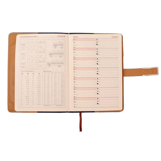 Ежедневник недатированный Calligrata, А5, в линейку, с хлястиком, 100 листов, обложка ПВХ, синий  фото 4