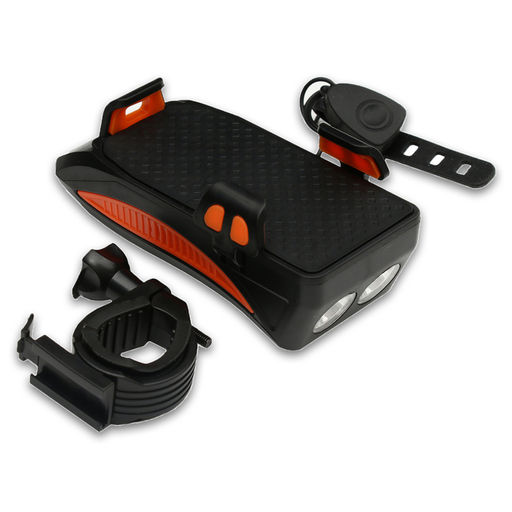 Фонарь велосипедный аккумуляторный,400 лм,2000 мАч,10 Вт, LED,3 режима,с сигналом,оранжевый - Simaland фото 2