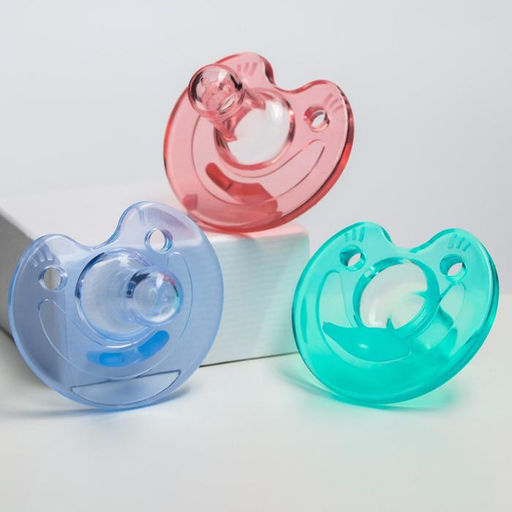 Соска - пустышка цельносиликоновая классическая Крошка Я «Улыбка», от 0 мес., МИКС