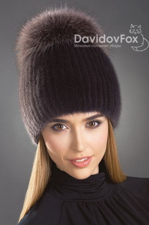 Шапка Лыжница норка кофе градэ