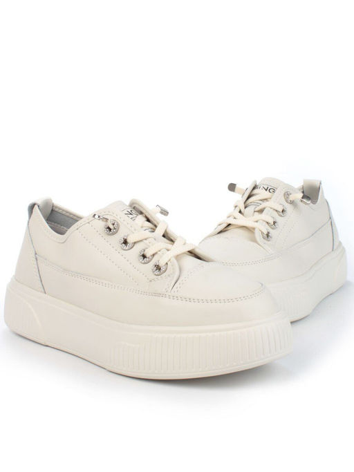 05-SD8-2D BEIGE Кроссовки женские (натуральная кожа) - Фабричный китай фото 13