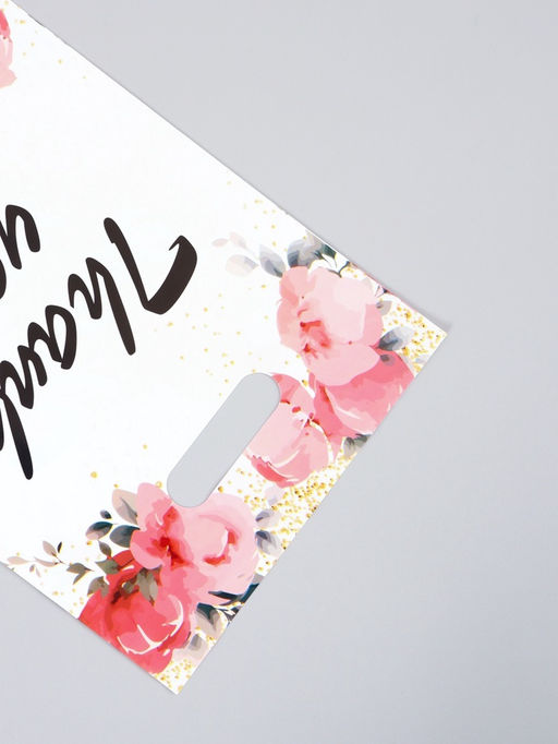 Цена за 50 шт. Пакет полиэтиленовый с вырубной ручкой "Пастель" 20 х 30 см 60 мкм