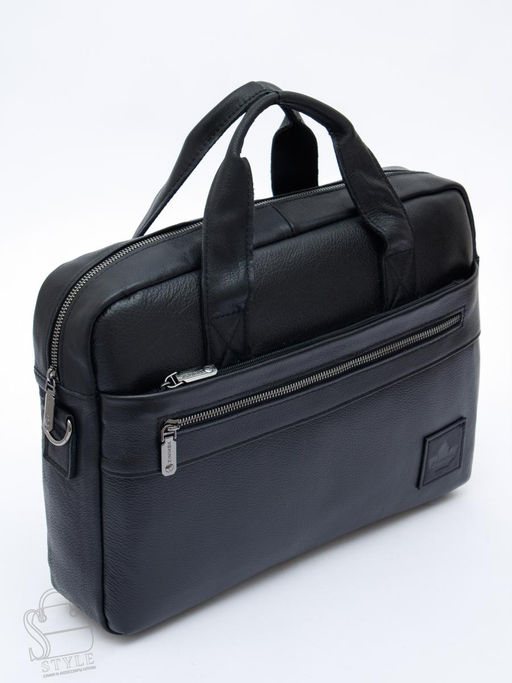 Портфель мужской кожаный 11011Z black Zinimsk