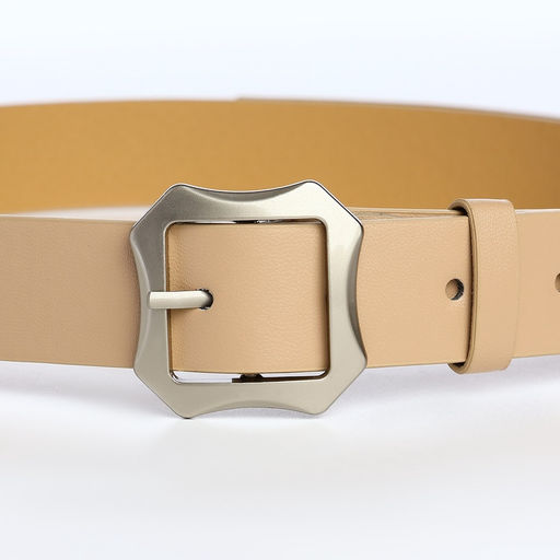 Ремень женский с винтом, 110×2.5 см, матовая классическая пряжка металл, бежевый