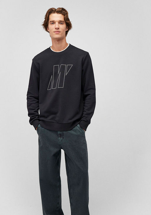 Mavi Pro Bask?l? Siyah Sweatshirt  фото 2