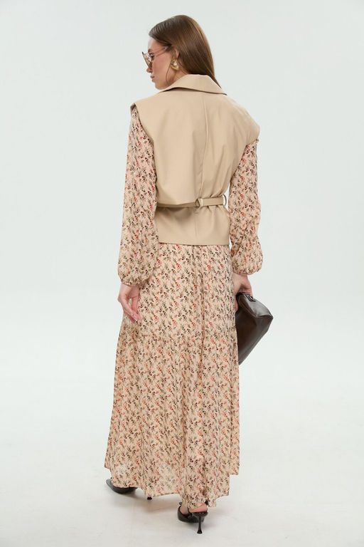 Костюм NIKVA н1045-1 крем-брюле и бежевый мультиколор