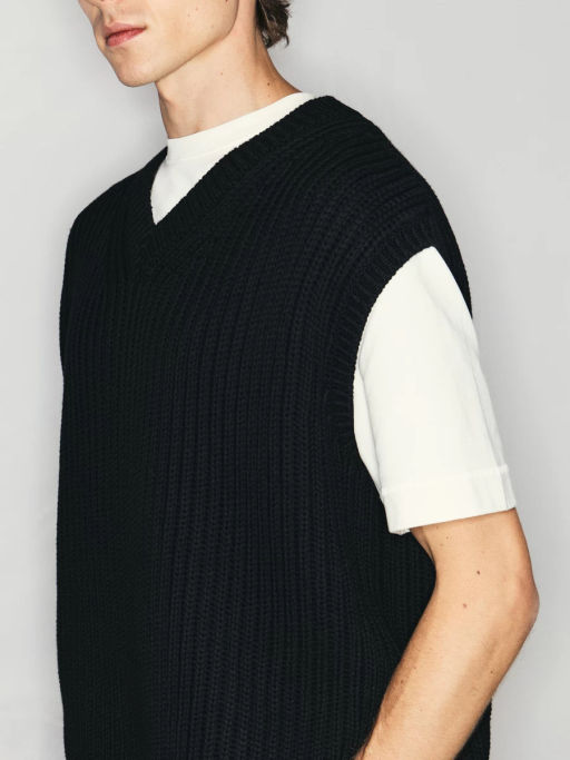 Вязаный жилет из 100% хлопка  / Zarina  фото 3