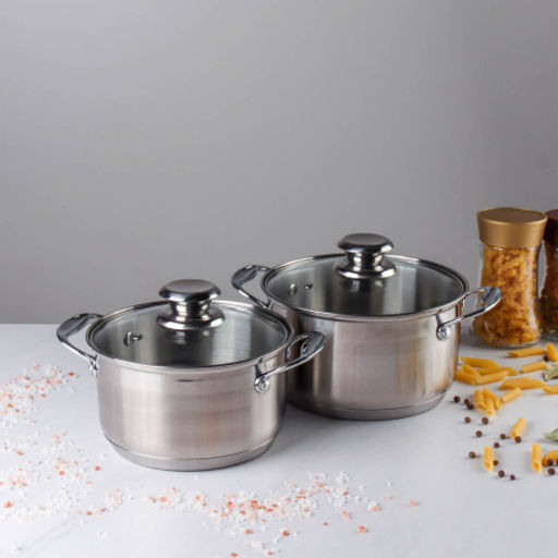 Кастрюля 4 предмета 2,5л,3,5л Квинта / FGLR-2.5-3.5/уп 1/индукция/ гофрокороб - Галеонтрейд фото 2