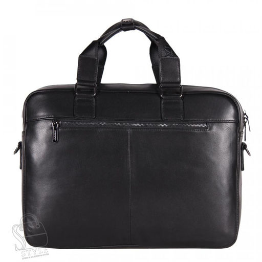 Портфель мужской кожаный 66641G black Fuzhiniao в Новосибирске - S-style фото 4