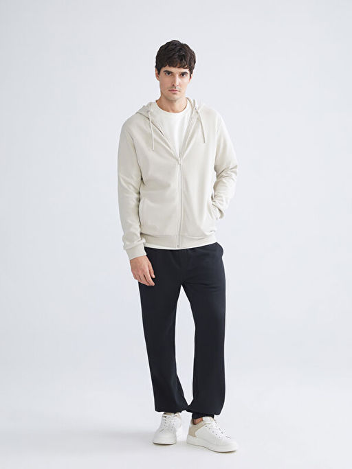 Kap??onlu Erkek Fermuarl? Sweatshirt