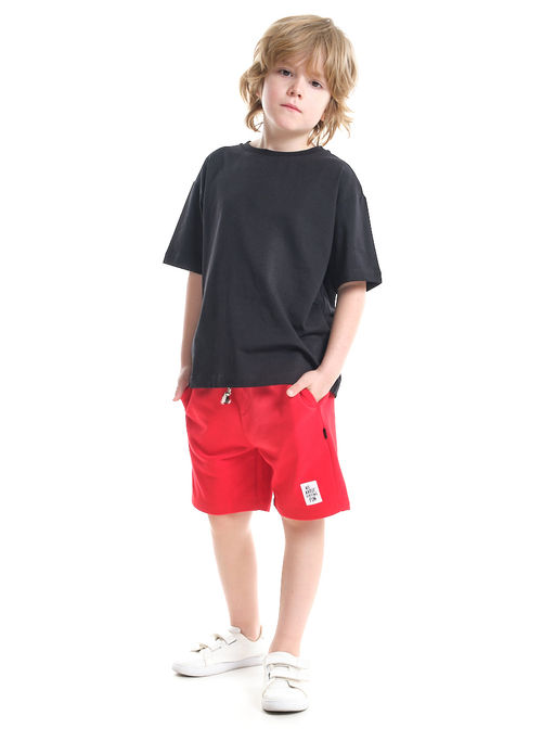 Футболка хлопок подросткам для школы 22-7626 черный - Mini maxi фото 11