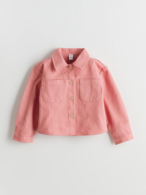 D??meli G?mlek Yaka Basic K?z ?ocuk Ceket