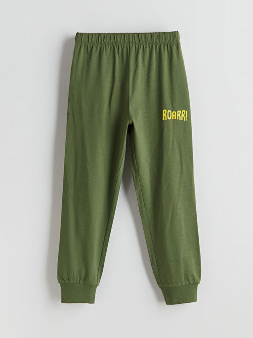 Bask?l? Erkek ?ocuk Pijama Alt?