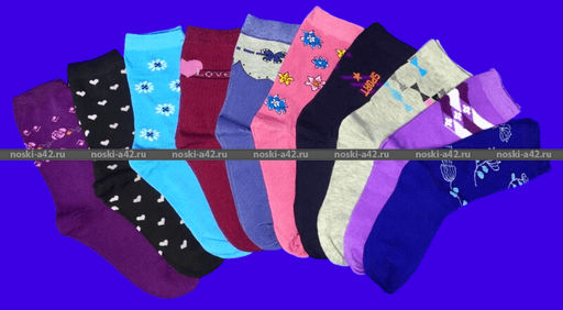 Цена за 10 пар. Носки женские Компьютерные XL (33-35) - Weiwei фото 6