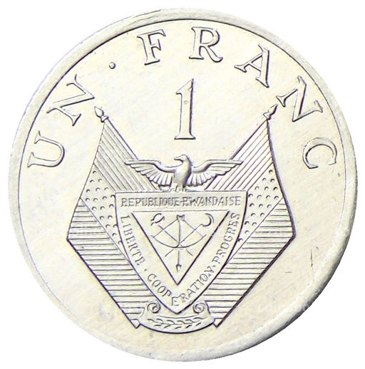 Монета 1 франк 1985 года Руанда