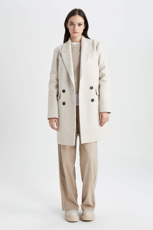 Пальто Ka_e стандартного кроя - Defacto фото 2