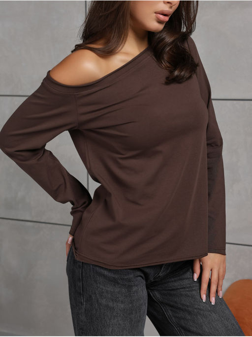 Лонгслив Плечо Черный - София фото 25