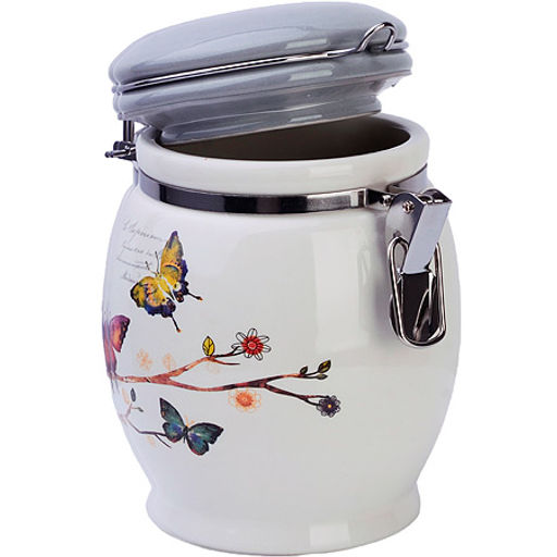 60123 Банка для сыпучих 700мл Бабочки в саду дол/жел LR (х36) - Mayer&boch фото 3