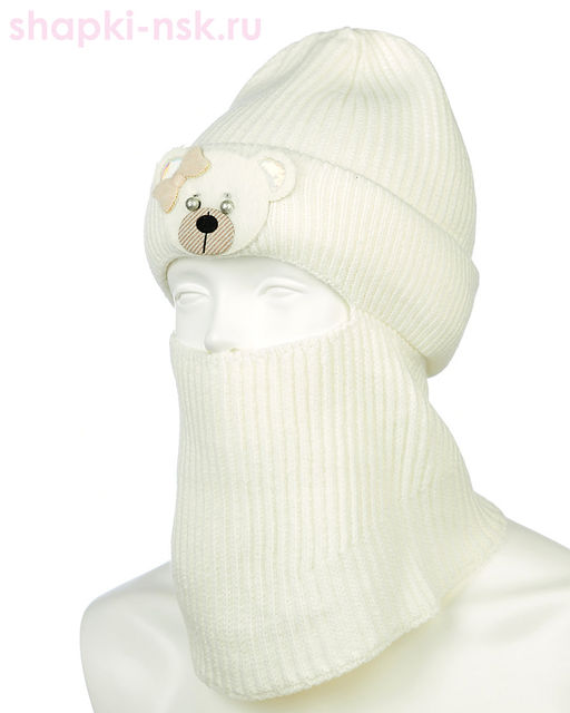 01-31-R Балаклава-шлем для девочки (50-52)