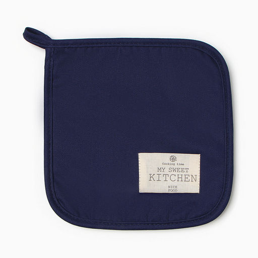 Набор кух. Этель Kitchen цв.синий, варежка-прихватка 20х28см, прихватка 19х19см,100% хл  фото 4