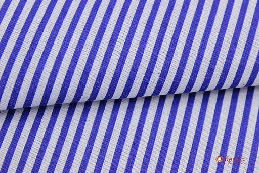 Бязь Темно-синяя полоска, СОРТ2, ш.1.5м, хлопок-100%, 120гр/м.кв - Купава фото 2