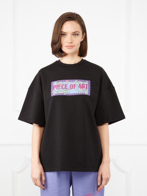 Футболка женская ZZ-WR020301-99 black - Eleganzza фото 2