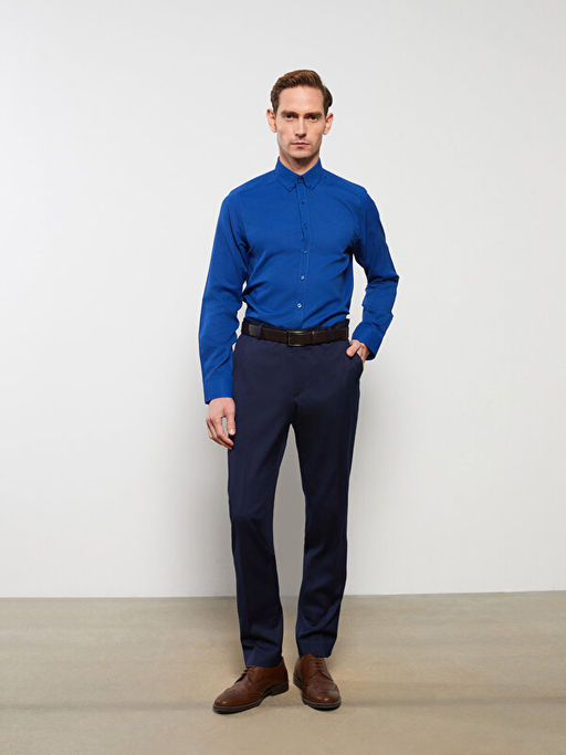 Slim Fit Uzun Kollu Oxford Erkek G?mlek