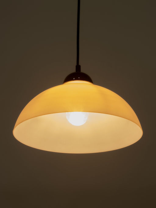 Светильник подвесной «Хоста», 1×15 Вт, Е27, 29×29×13(74) см, белый/чёрный