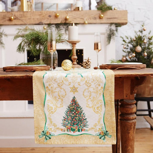 Дорожка на стол новогодняя Golden Christmas 40*147 см, 100% хл, саржа 190гр/м3 - Этель фото 5