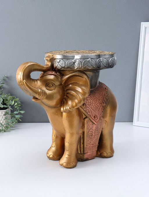 Фигура-подставка "Слон" бронза, 35х40х25 см