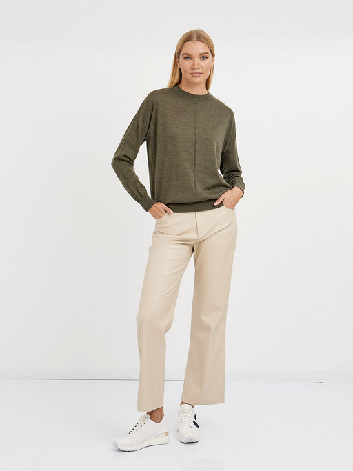 джемпер женский из шерсти со спущенной линией плеча - Glenfield фото 2