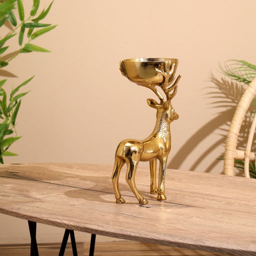 Подсвечник «Олень», 19×12×28 см, алюминий