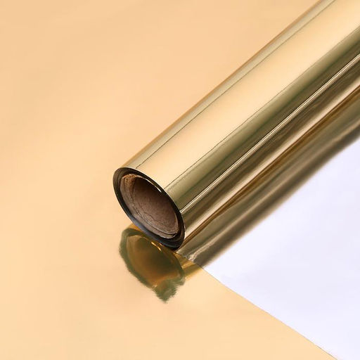 Полисилк односторонний матовое золото + серебро, 1×20 м