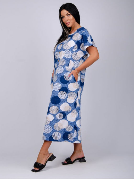 Платье "Селеста 2" синее, трикотаж