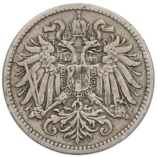 Монета 10 геллеров 1895 года Австрия