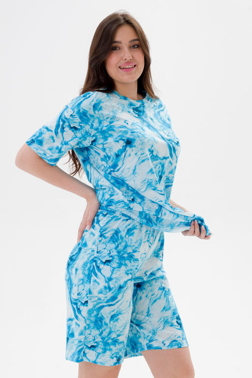 Костюм из кулирки унисекс дым бирюза - Амадэль фото 13