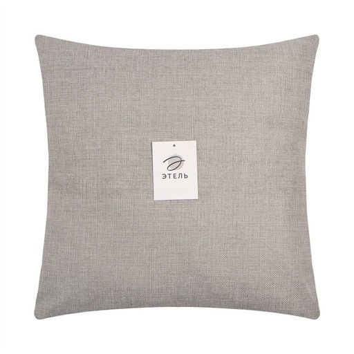 Наволочка декоративная Этель рогожка 45*45 см серый, 100% п/э  фото 6