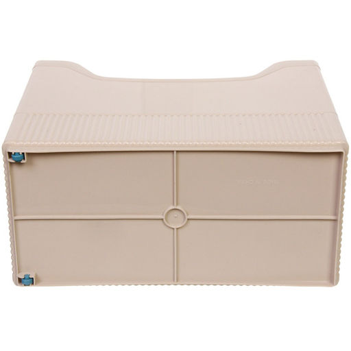 Органайзер - лоток для хранения на колесиках "ИДЕАДОМА", цвет бежевый, 33.6*17.2*25.2см