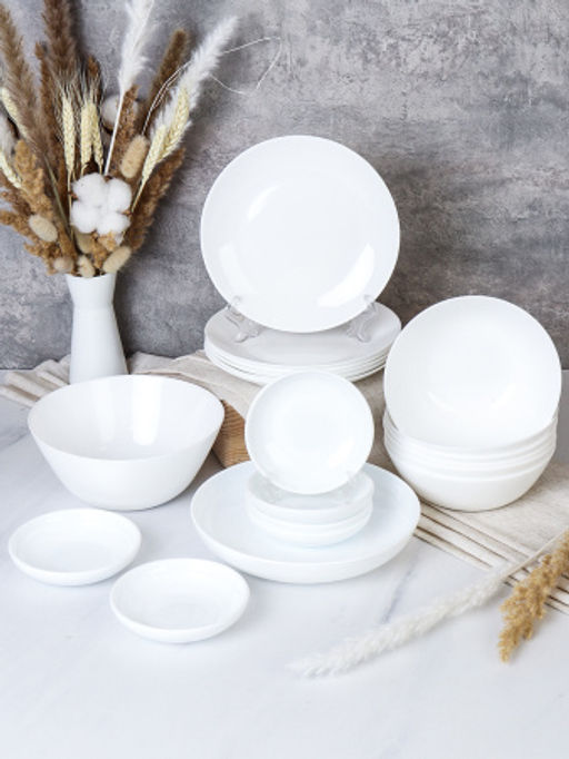 Столовый набор 20 предметов Дэй белый с розетками / 13/FLYGP75672 (WHITE) - ГалеонТрейд фото 2