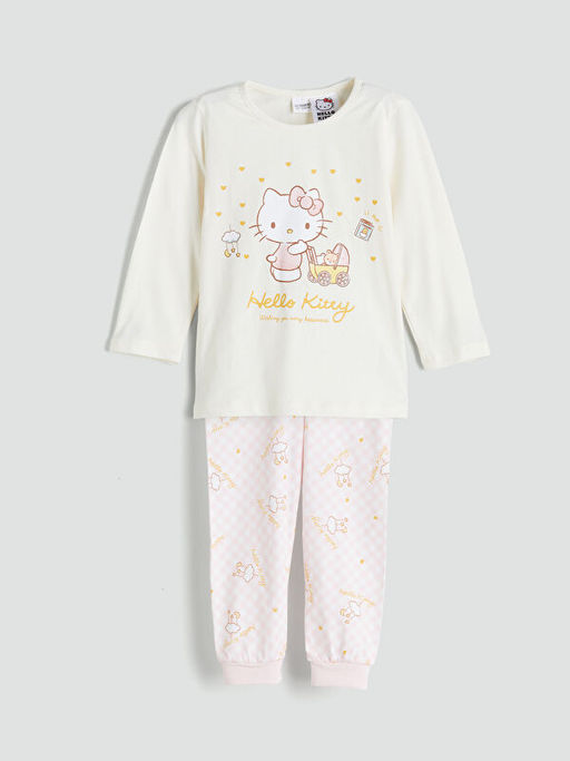 Hello Kitty Bask?l? K?z ?ocuk Pijama Tak?m
