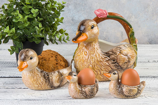 Вазочка под зубочистки 45 мл 10*5*9 см "Уточка" + зубочистки