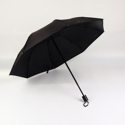 Зонт механический «Однотонный», 4 сложения, 8 спиц, R=47/55 см, d=94 см, чёрный