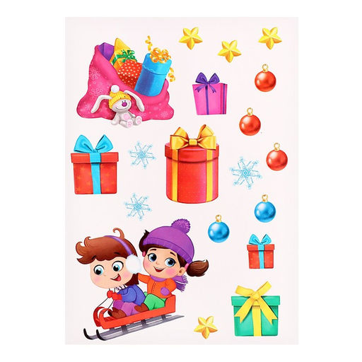 Развивающий игровой набор Весёлый Новый год, наклейки светятся в темноте - Iq-zabiaka фото 4