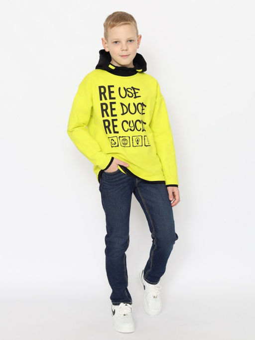 CRB wear/CSJB 63752-36-393 Толстовка для мальчика,лайм/Ex.Cherubino  фото 2