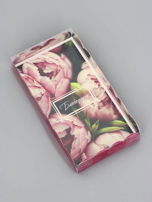 Цена за 5 шт. Коробка для печенья, Цветочки, 10.5?20?3 см