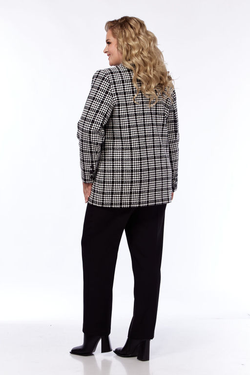 Жакет Элль стиль 2325/1ж черно-белый фото 5