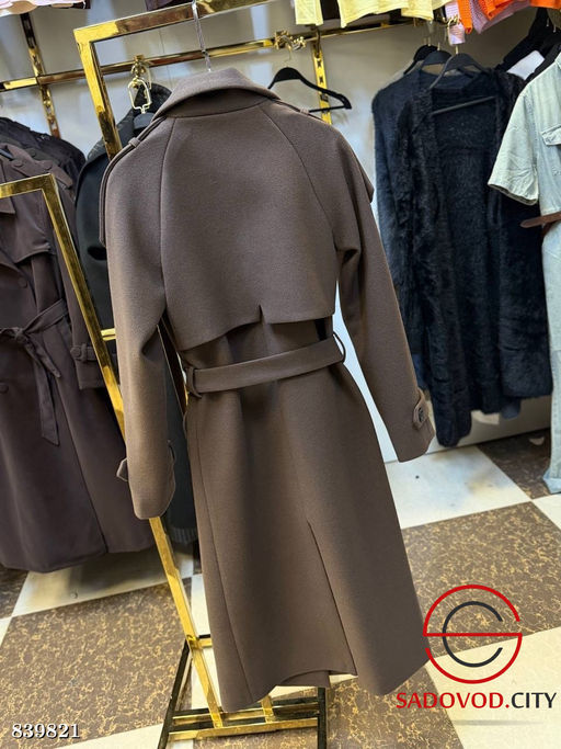 Пальто женское с поясом - Bruno фото 4