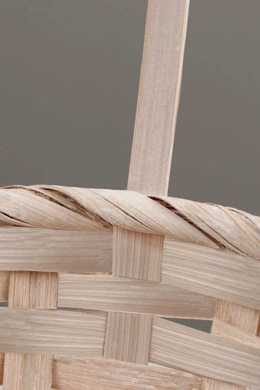 Корзина плетёная для хранения, бамбуковая, круглая, светлая, набор 3 шт.