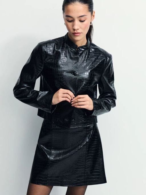 Юбка мини из искусственной кожи / Zarina